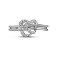 thumbnail image 2 of Diamond Princess 10kt White Gold Womens Round Diamond Threaded Heart Ring 1/12 Cttw, 2 of 4