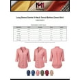 thumbnail image 2 of MixMatchy Women's Long Sleeve Denim V-Neck Tencel Button Down Shirt, 2 of 4