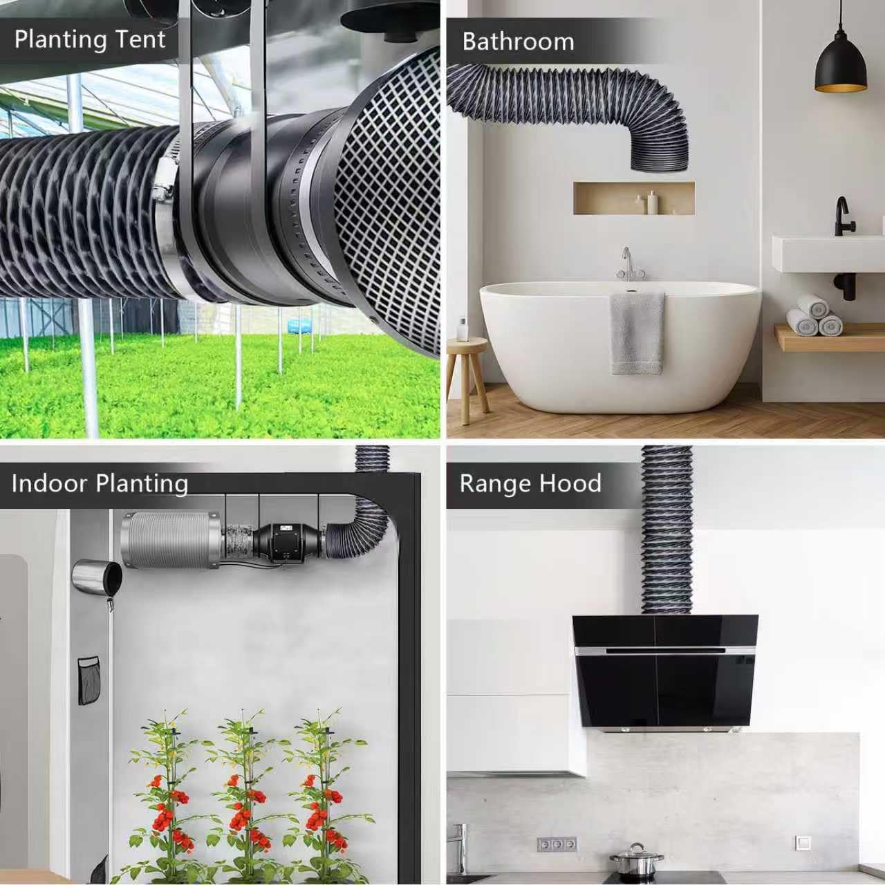 3 Inch X 16FT Diesel Heater Exhaust Pipe, Flexible Nylon Ducting – Wear-Resistant & Tear-Proof Venting Hose, Upgraded Fire-Resistant Hose for HVAC, Greenhouse & Diesel Heater