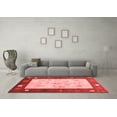 thumbnail image 3 of Ahgly Company Indoor Round Abstract Red Contemporary Area Rugs, 7' Round, 3 of 4