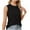 Black, variant on Women Tank Tops Gym Loose Fit Athletic Sleeveless T Shirt Workout Running Tops Round Neck Yoga Sports Shirts Lightweight Racerback Sport Vest Size 8-16