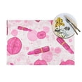 thumbnail image 3 of YFYANG Washable Heat-Resistant Placemats, 70% PVC/30% Polyester, Pink Lipstick Graffiti Kitchen Table Mat, 12" x 18" 4 Piece, 3 of 6