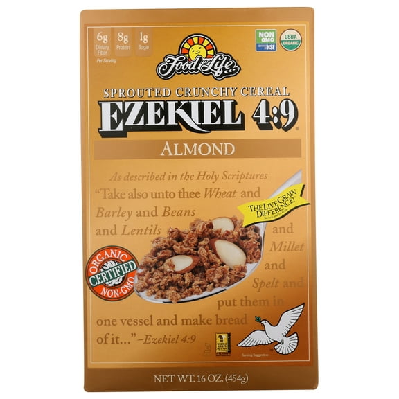 (3Pack)Food For Life Baking Co. Cereal Organic Ezekiel 4 Sprouted Whole Grain, 16 oz