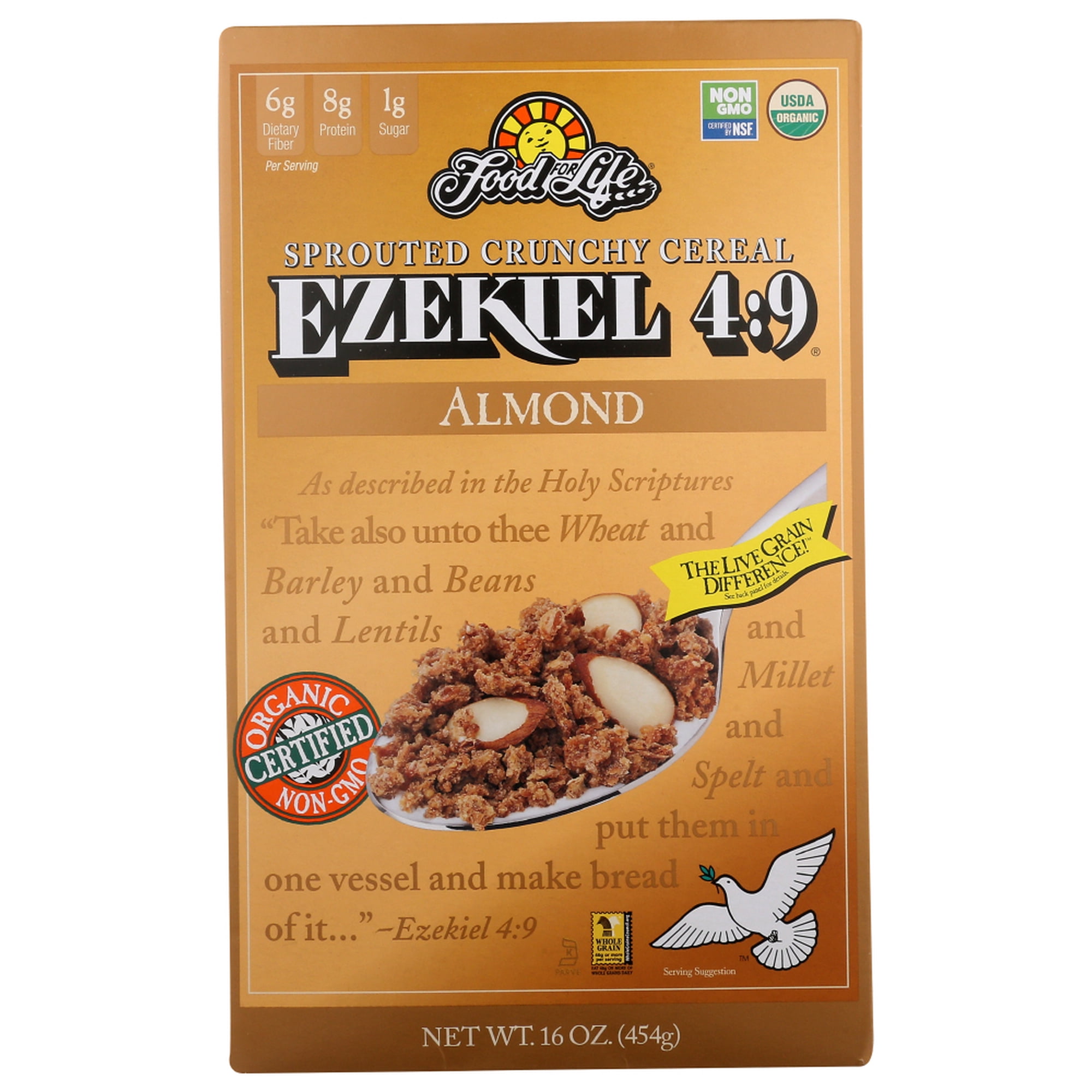 (3Pack)Food For Life Baking Co. Cereal Organic Ezekiel 4 Sprouted Whole Grain, 16 oz