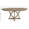 thumbnail image 4 of Expandable Round Dining Table, 71.5" With Leaf And 53.5" Without Leaf, Sand, Veneers, Solid Wood + , Mesmerizing Pedestal Base Furniture Table Design, Sand Colored, Dependable, 4 of 5