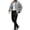 #185-Gray, variant on Yaoyar Mens Casual Long Sleeve Solid Color Stand Collar Elastic Waist Drawstring Long Pants Pocket Outdoor Sports Two-Piece Set