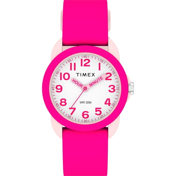 Timex Kids Analog 30mm Watch - Pink Strap White Dial Pink Case