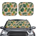 thumbnail image 2 of Balery 2 Piece Pineapples Palm Leaves Car Windshield Sun Shade|Foldable Front Windshield Shade for Car Front Window for Most Sedans SUV Truck-Medium, 2 of 7