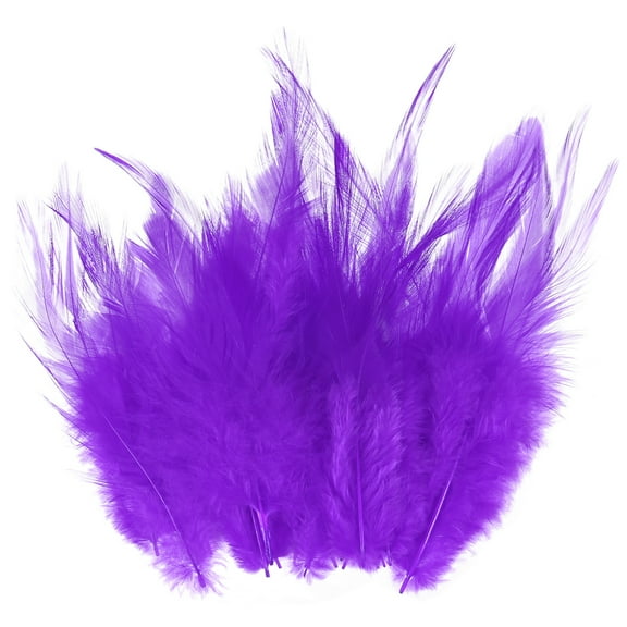 Uxcell 300-Pack Feathers for Crafting, Dark Purple 3.15-5.90 Inch Natural Fluffy Feathers Plume for Wedding Decorations Feathers