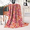 thumbnail image 3 of Pioneer Flower Floral Print Pattern Blanket,Comfortable Soft Lamb Wool Throw Blanket,All Season,Warm Lightweight Blankets for Sofa Bed Couch Living Room Chair,50"x60", 3 of 4