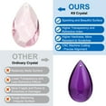 thumbnail image 3 of Uxcell K9 Crystal Pendants Teardrop Beads, 6 Pack 50mm Chandelier Prisms Parts Hanging Beads DIY Lamp for Arts Crafts Decoration, Pale Pink, 3 of 5