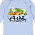 thumbnail image 4 of Inktastic Farmers Market Fresh Local Produce Boys or Girls Long Sleeve Baby Bodysuit, 4 of 5