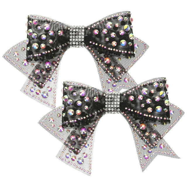 CIMAXIC birthday 2Pcs Rhinestone Crystals Bow Shoe Decoration DIY Accessory for Wedding Bridal Shower Birthday,4.45"X2.95"X0.39"