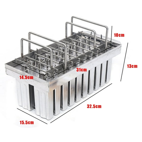 Stainless Steel Ice Cream Moulds, DIY Ice Cream Stick Mold for 20pcs Holder