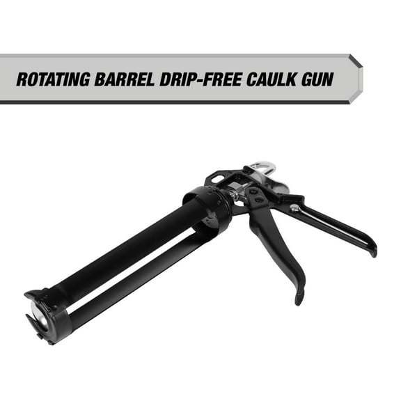 Hyper Tough Drip-Free Caulk Gun with Rotating Barrel