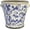 Blue, variant on Vintage Planter Flower Pot Rustic Container with Handle Ceramic Ice Crack Plant Pot with Drainge Hole Decorative Planter for Indoor and Outdoor Tuscan Decor Vase Gardening Gift (Grey)