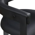 thumbnail image 4 of Meridian Furniture Romeo Black Vegan Leather Dining Chair (Set of 2), 4 of 8