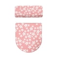 thumbnail image 4 of HELLHERO Pink Daisies Elastic Bottom Polyester Toilet Seat Protector, Stretch Fit Reusable Toilet Bowl Cover for Bathroom Home, 4 of 6