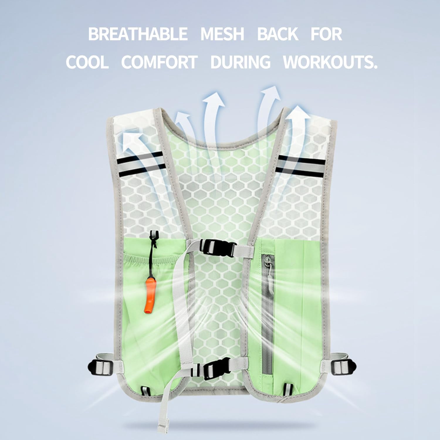 Running Hydration Vest Backpack, Lightweight Breathable Running Vest Pack with Water Storage for Marathon, Trail Running, Hiking, Cycling