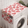 thumbnail image 1 of Summer Washing Machine Organizer, Grapefruit and Exotic Fruits Doodle Freshness of Summer Season Tropical, Anti-slip Fabric Top Cover for Washer and Dryer, Dark Coral and White, by Ambesonne, 1 of 1