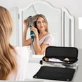 thumbnail image 6 of Hair Tool Organizer Bag with Heat Resistant Mat Removable Travel Storage Case for Hot Air Brushes Curling Irons Ink Wash Style Roses, 6 of 8
