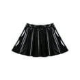 thumbnail image 6 of IEFIEL Womens Glossy Patent Leather A-Line Zipper Skirt Flared Miniskirt Invisible Zipper Mini Skirt A Black 4XL, 6 of 7