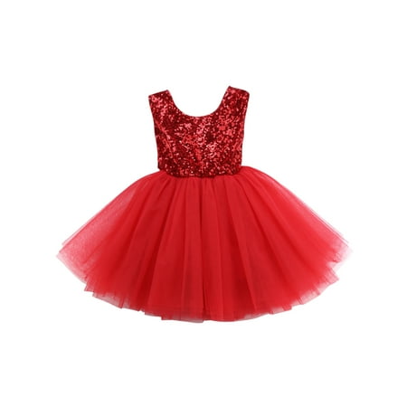 

Gwiyeopda Sequins Toddler Kids Baby Flower Girl Dress Tutu Party Dress Wedding Bridesmaid Dresses