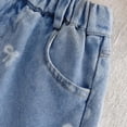 thumbnail image 5 of Liyamei Girls Bow Detail Denim Shorts with High Waist for Summer Size 2-12,Blue, 5 of 5