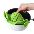 thumbnail image 4 of SugarBloom Silicone Pasta Strainer Clip for Pots, Kitchen Gadget Strainer for Draining Meat, Vegetables, Fruit, and Pasta, Reusable Colander with Clip Design,Green, 4 of 8