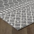 thumbnail image 3 of Totti Grid 10X14 Frise Area Rug in Anthrasite Cream, 3 of 3