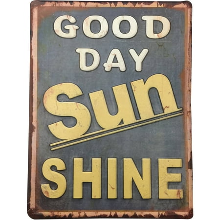 Sun Decor - Good Day Sun Shine Metal Wall Art. Home, Office, Kitchen, Shop, Decor. Gift for anyone. Product Size: 11.81 x 15.7 x 0.05