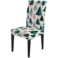 thumbnail image 3 of Green Christmas Tree Chair Covers Set of 4 Stretch Removable Washable Kitchen Chair Cover for Dining Room Stretch Dining Chair Cover for Party Dining Holiday, 3 of 5