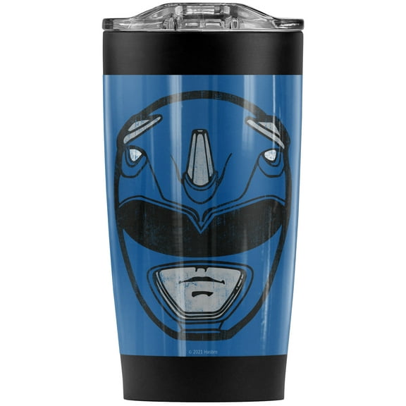 Power Rangers/Blue Ranger Mask Stainless Steel Tumbler 20 oz Coffee Travel Mug/Cup, Vacuum Insulated & Double Wall with Leakproof Sliding Lid | Great for Hot Drinks and Cold Beverages