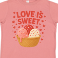 thumbnail image 4 of Inktastic Love is Sweet Ice Cream Hearts Boys or Girls Toddler T-Shirt, 4 of 5