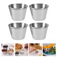 thumbnail image 3 of 4 Pcs Tasse de Rangement pour Sauce Récipient en Acier Inoxydable Tasse à Sauce, 3 of 9