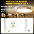 thumbnail image 2 of Czcpp- Lot de 2 6W LED GX23 PL Lampe GX23d Base 2 Broches 13W CFL/Compact Lampe Fluorescente Remplacement 120V Blanc Chaud Tube Unique LED PL Ampoule Horizontale Encastrée (Enlever/outrepasser le Ballast), 2 of 4