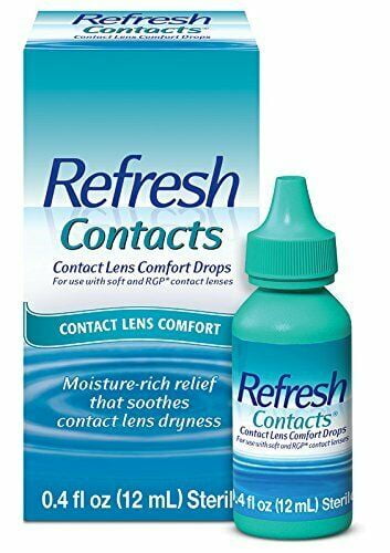 Refresh Contact Lens Comfort Eyecare, Lubricating & Moisture Drops, 0.4 Oz, 2-Pack