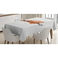 thumbnail image 1 of Ambesonne North Carolina Tablecloth Rectangular Table Cover, Welcome Sign USA Map, 60"x90", Salmon Black White, 1 of 3