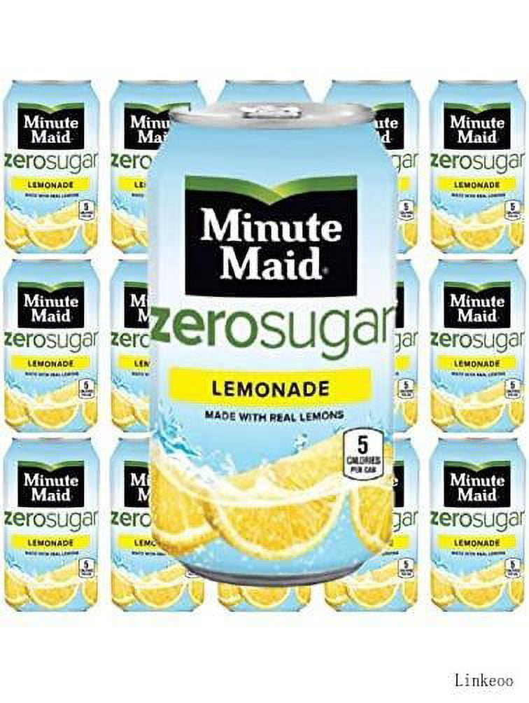 Minute Maid Zero Sugar Lemonade Soda 12 Fl Oz, 15 Pack, Total 180 Fl Oz
