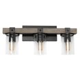thumbnail image 1 of Lalia Home Farmhouse Rustic Wood Look 3 Light Bath Vanity - Gray, 1 of 4