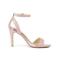 thumbnail image 4 of BLISSFUL STEP Women's Shoes Glitter Stiletto Heel Sandals Ankle Strap Open Toe Party Shoes Pink 7, 4 of 9