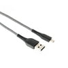 onn. 6' Braided Micro-USB to USB Cable, Black