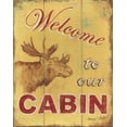 thumbnail image 2 of Jones, Catherine 26x32 White Modern Wood Framed Museum Art Print Titled - Cabin Welcome, 2 of 4