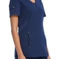 thumbnail image 5 of Genuine Dickies Women’s Stretch Twill V-Neck Rib-Knit Trim Scrub Top, WM12T914, 5 of 7