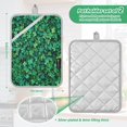 thumbnail image 3 of Two Pieces Of Square Heat Insulation Pad Oven Mitts 7x9.8 Inch Oven Microwave Kitchen Cooking Baking Pretty Green Four-leaf Clover, 3 of 7