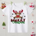 thumbnail image 1 of Camiseta con estampado de ciervo de Feliz Navidad, camiseta de Navidad para chico, ropa para niño, Tops, traje de fiesta de Navidad para niño y niña, regalos de vacaciones para niño, 1 of 4