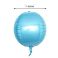 thumbnail image 3 of Efavormart 2 Pack 14" Blue Aluminum Foil Round Sphere Balloon Wholesale 4D  Mylar Balloons, 3 of 10