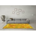 thumbnail image 3 of Ahgly Company Machine Washable Indoor Square Southwestern Yellow Country Area Rugs, 8' Square, 3 of 4