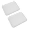 thumbnail image 2 of Food Tray, Stackable Lunch Tray Multipurpose  For Dining Hall White, 2 of 8