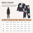 thumbnail image 4 of Pajama Sets for Women 2 Pcs, Red Bow Blue Glasses Owl Button Down Long Sleeve Sleepwear Lounge PJ Sets, 4 of 6
